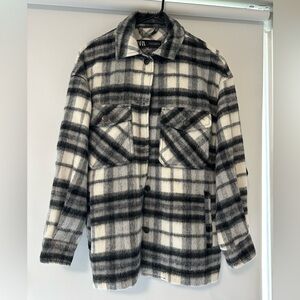 ZARA Plaid Shacket
